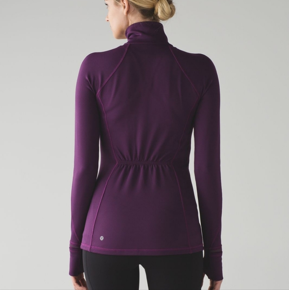 Lululemon First Mile 1/2 Zip Darkest Magenta Purple Sweatshirt Pullover 8